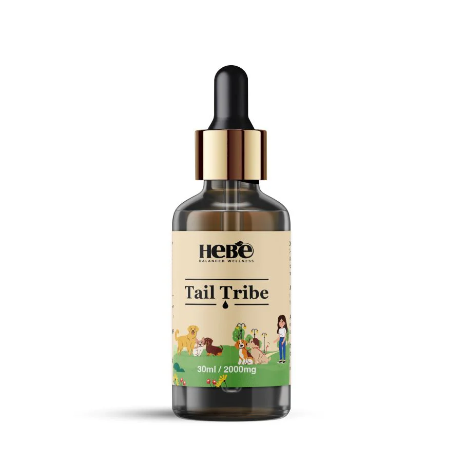 HebeWellness Tail Tribe | CBD Oil for Pets Anxiety | 3000mg Broad Spectrum CBD Oil