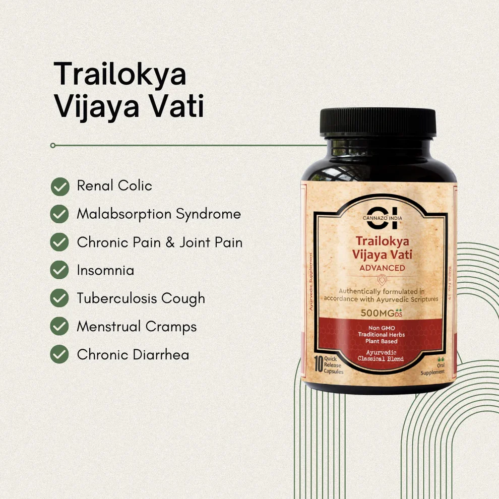 Cannazo India Trailokya Vijaya Vati Advanced (Ayurvedic Classic Blend) - Image 3