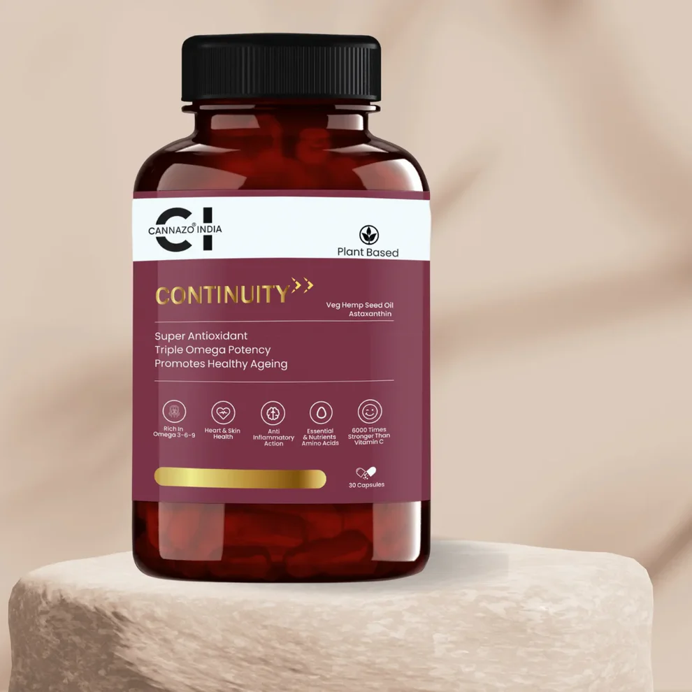Cannazo India Continutity -Softgel (Hemp Seed Oil + Astaxanthin)