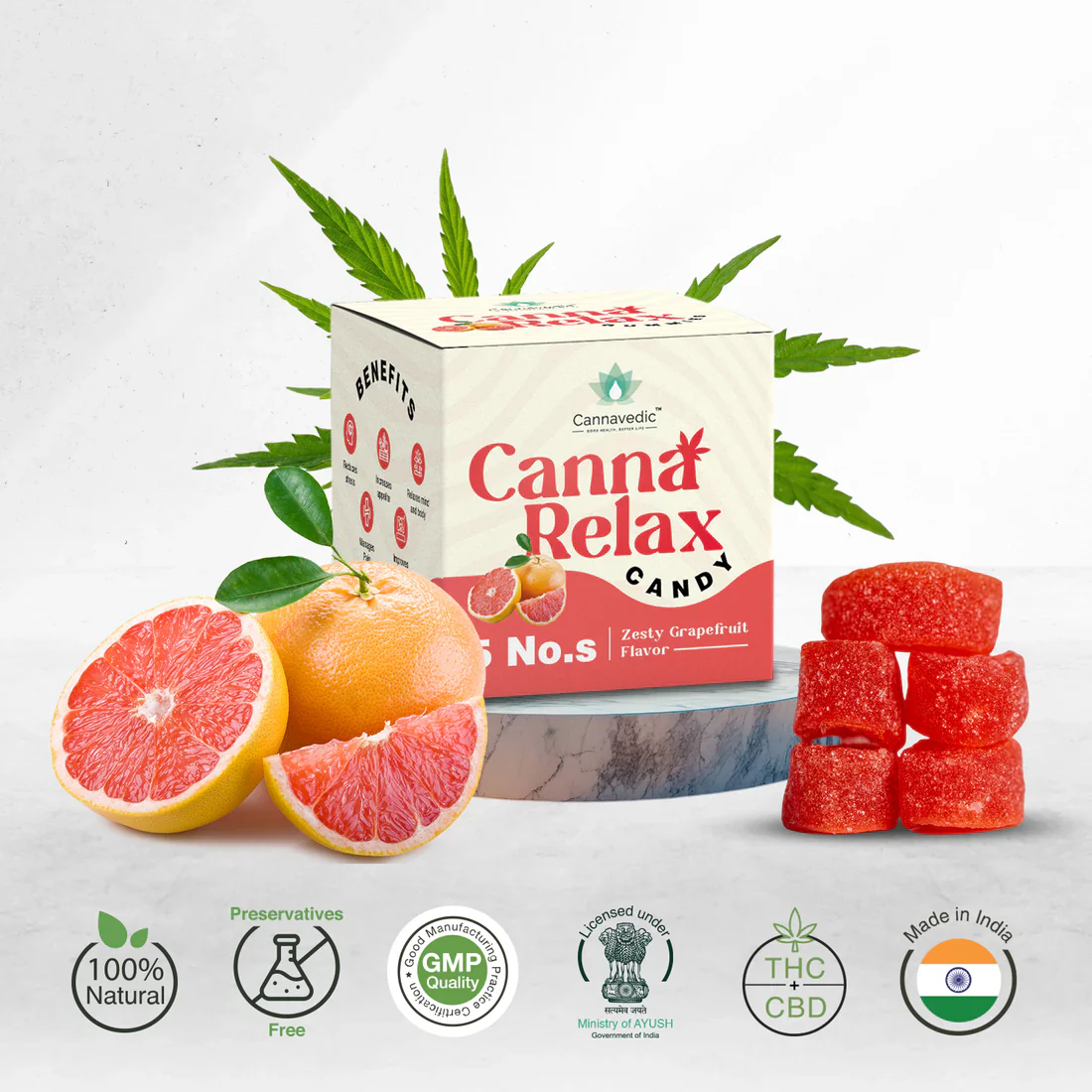 Cannavedic CannaRelax Ayurvedic Vijaya Candy | Pack of 5 | (2:1|THC:CBD) - 60mg