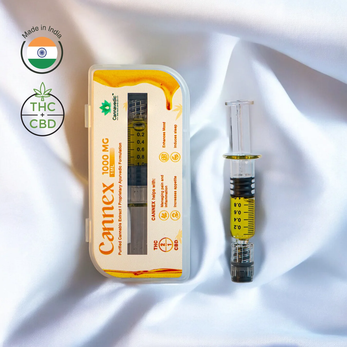 Cannavedic CannEx Strong THC+CBD Extract (4:1|THC:CBD) 1000mg | 1ml