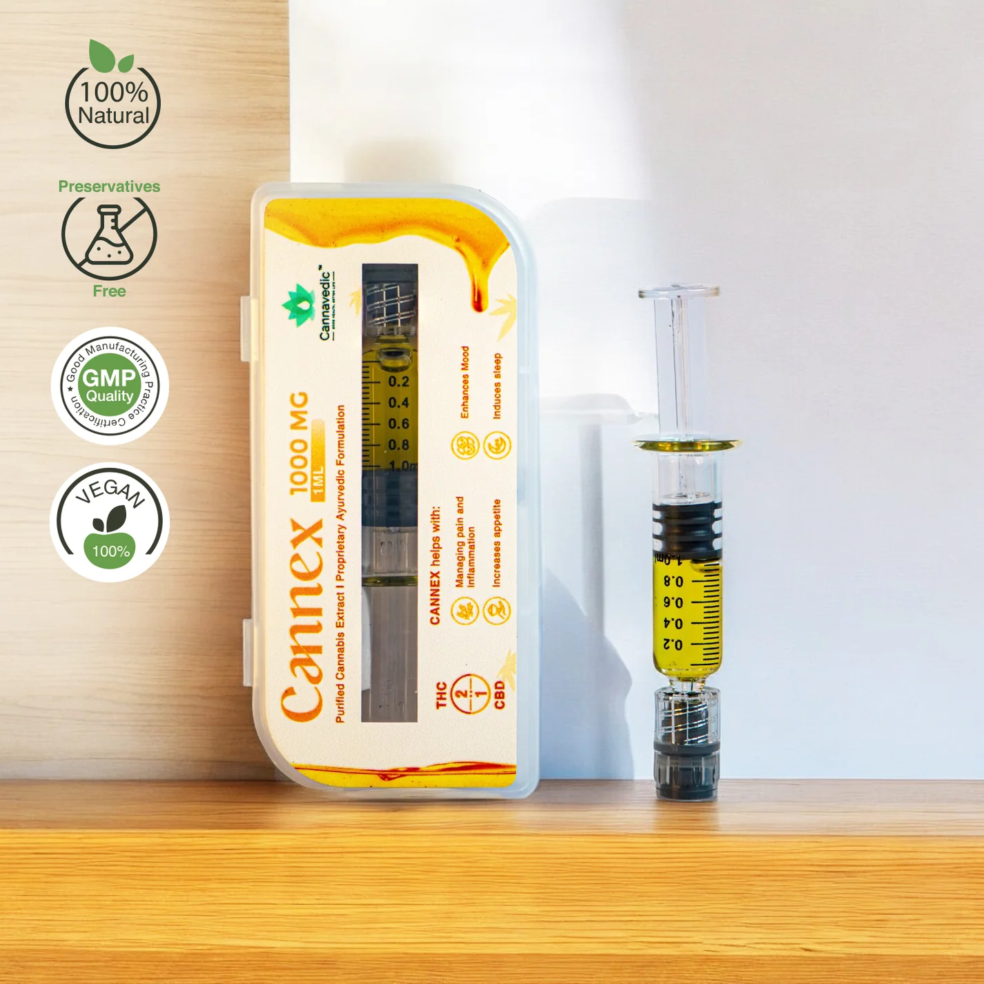 Cannavedic CannEx THC+CBD Extract (2:1|THC:CBD) 1000mg | 1ml