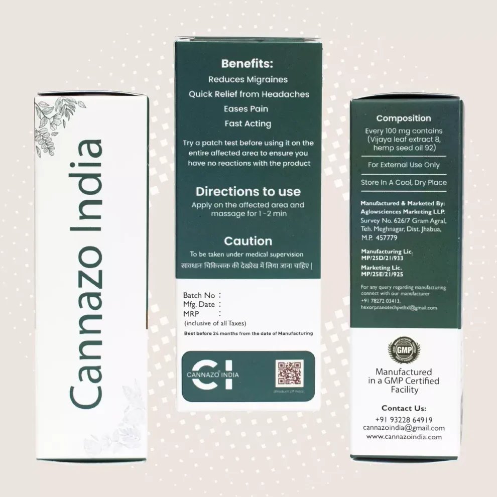 Cannazo India Migraine AID: Relieves Headaches & Heavy Head - Image 6