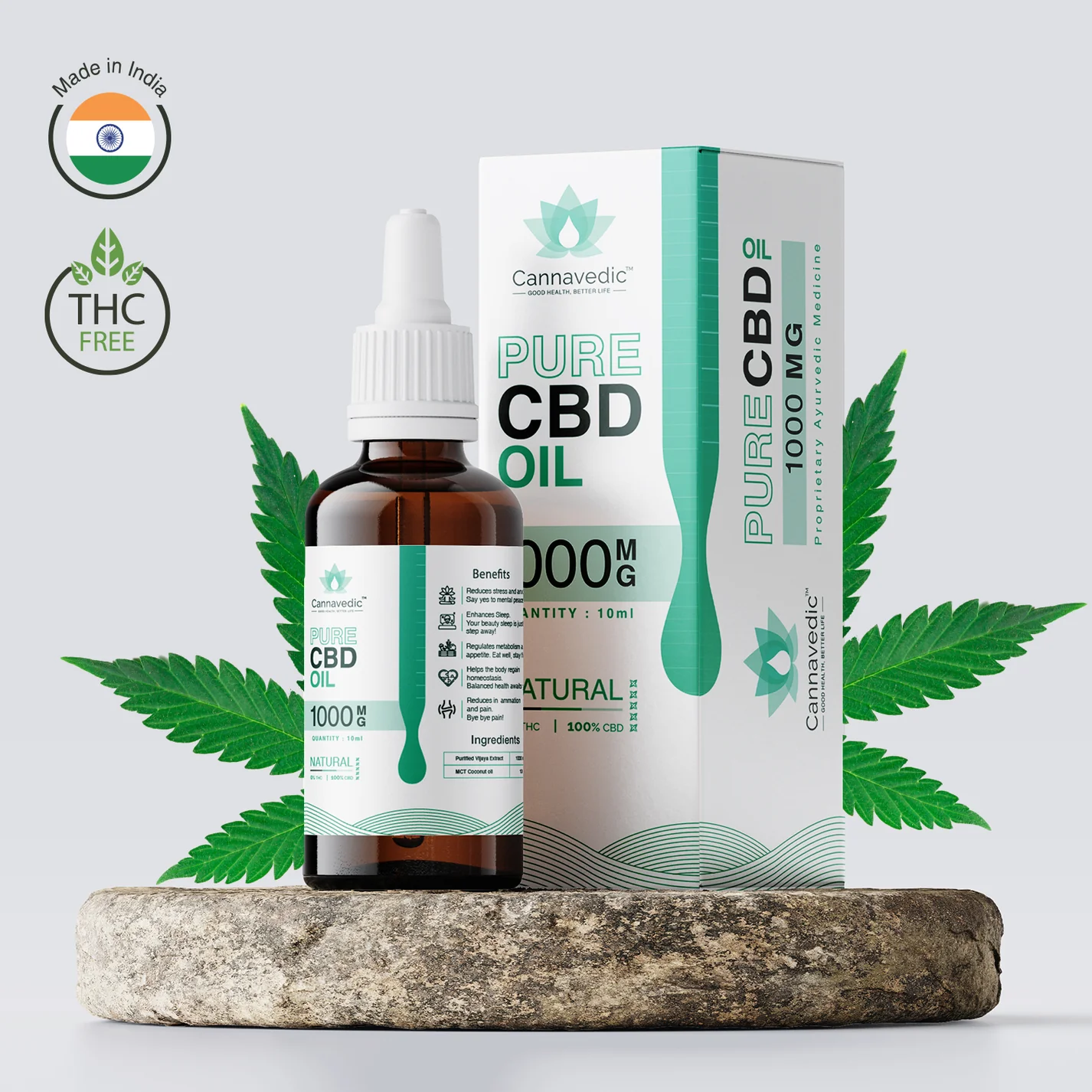 Cannavedic Pure CBD Oil Natural 1000mg | 10ml